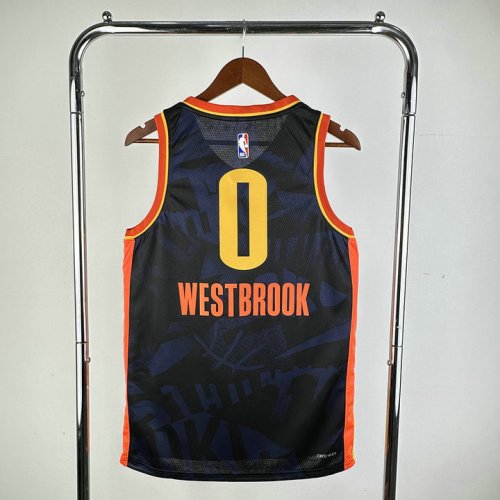 NBA 0 Westbrook OKC Thunder 23-24 city Maillot imprimé